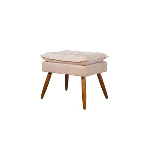 Puff Retangular Luxo Pés Palito - Sala de Estar - Balaqui