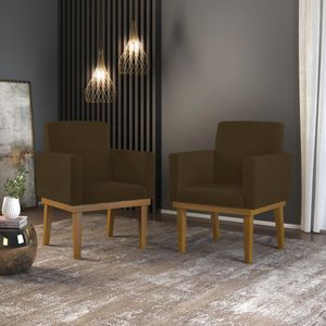 KIT 2 Poltronas Reforçadas Decorativas Penteadeira Quarto