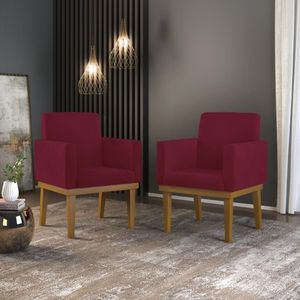 KIT 2 Poltronas Reforçadas Decorativas Penteadeira Quarto