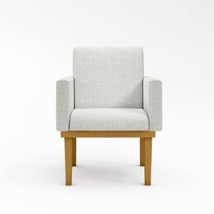 Cadeira Poltrona Decorativa Base Reforçada Oferta Linho