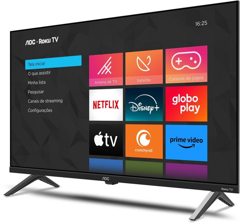 Smart-TV---Televisor-AOC-Roku-32-32S5045-78G-HD-Com-Conversor-DigitalCompativel-Com-Google-Assistant-e-Alexa