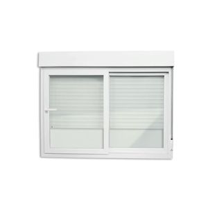Janela de PVC 2 Folhas Persiana Manual Redução Acústica - 140x200
