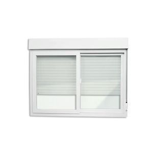 Janela de PVC 2 Folhas Persiana Manual Redução Acústica - 140x200