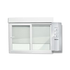 Janela de PVC Acústica com Motor e Persiana Integrada - 120x150