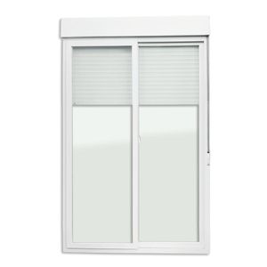 Porta de PVC Acústica com Persiana Integrada Temperado - 230X150