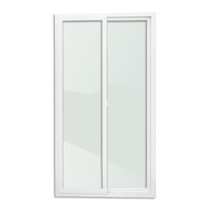 Porta Correr 2 Folhas de Pvc Itec com Vidro Temperado - 210x200
