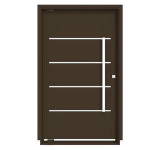 Porta Pivotante de Alumínio  Bronze Termoacustica Esquerda - 220x100