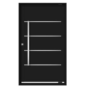 Porta Pivotante de Alumínio  Preto Termoacustica Direita - 220x100