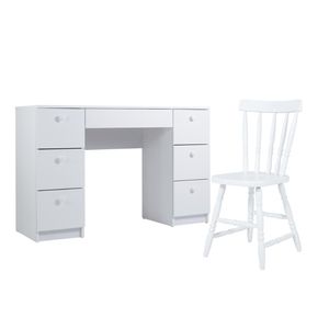 Mesa de escritório Ditália 7 Gavetas com Cadeira PE-100