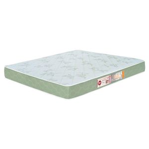 Colchão Casal Queen Sleep Max Espuma D33 158x198x18cm Branco/Verde - Castor
