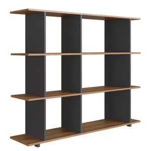 Estante Livreiro 135 cm 6 Nichos P1037 PP Milani Store