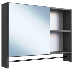 Armario Para Banheiro 01 Porta Com Espelho 80cm PRODDY
