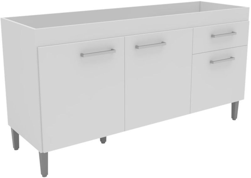Balcao-de-Pia-160cm-3-Portas-1-Gaveta-1-Prateleira-Unibelle-Moveis-1060Branco