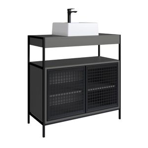 Kit Gabinete e Cuba Para Banheiro P1038C PP Milani Store