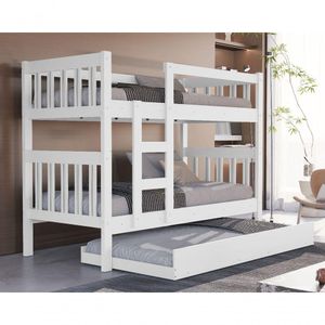 Treliche Solteiro Com Cama Auxiliar 100% MDF Incluso ProteçãoEscada E 3 Colchões D20