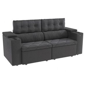 Sofá 2 Lugares Retrátil e Reclinável Onyx Kappesberg S201-2-A061 ChumboBoucle 2,30m