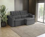 Sofá 2 Lugares Retrátil e Reclinável Onyx Kappesberg S201-2-A061 ChumboBoucle 2,30m