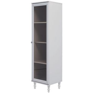 Cristaleira 1 Porta Vidro Pés Madeira 151x40 cm E963 Dtall