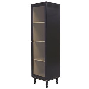 Cristaleira 1 Porta Vidro Pés Madeira 151x40 cm E963 Dtall