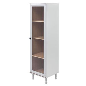 Cristaleira 1 Porta Vidro Pés Madeira 151x40 cm E963 Dtall