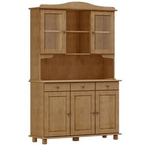 Cristaleira Madeira Maciça 5 Portas 129 cm 8925 Milani Store