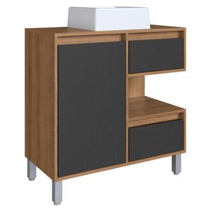 Gabinete Suspenso 80 cm Cuba Branca BL2001 FAEM