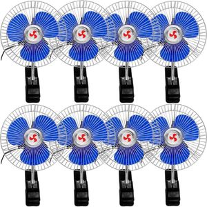 Kit 8 Mini Ventilador Veicular Carro Ônibus Caminhão De 15cm