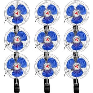Kit 9 Mini Ventilador Veicular Carro Ônibus Caminhão De 15cm