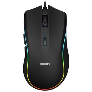 Mouse Gamer Philips G403 Momentum Usb - Rgb - Preto - 6400 Dpi - 7 Botões