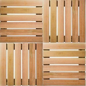 Conjunto Deck Moderno 30X30Cm Ripado Modular Para Varanda