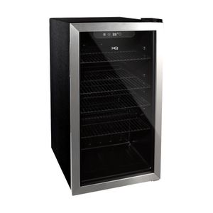 Cervejeira Expositor Vertical HQ Vidro Duplo 100 Litros Inox HQ-100CEVPV 220V