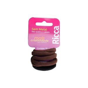 Elástico Para Cabelo Basics Sem Metal 15mm Ricca 10un
