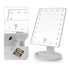 Espelho De Mesa Maquiagem Com 16 Leds Rotação Touch Screen