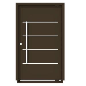 Porta Pivotante de Alumínio  Bronze Termoacustica Direita - 220x100
