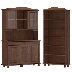 Cristaleira 5 Portas Estante Livreiro Madeira Maciça Milani Store