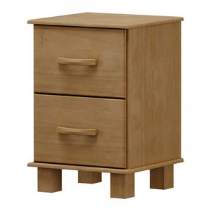 Mesa de Cabeceira Madeira Maciça 2 Gavetas 42 cm 1137 Milani Store