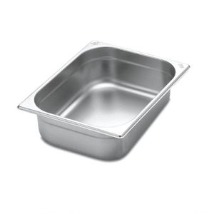 Kit 2 Cubas Gastronomica Inox 1-2x100mm Com Tampas Brasinox