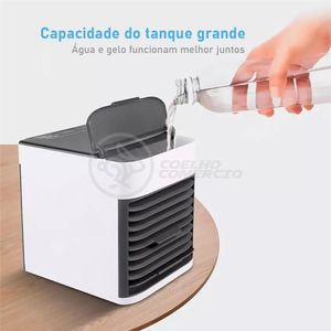 Ar Condicionado Portátil Arctic Air Cooler Umidificador Climatizador Luz Led 7 Cores Rgb