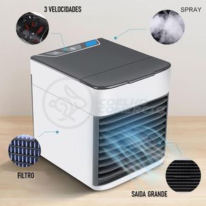 Mini Ar Condicionado Climatizador Humidificador Portátil Arctic Air Cooler 3 Velocidades