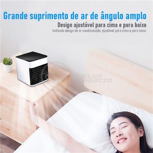 Ar Condicionado Portátil Arctic Air Cooler Umidificador Climatizador Luz Led 7 Cores Rgb