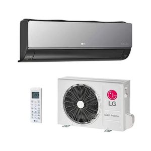 Ar Condicionado Split LG Hi Wall Inverter Voice Artcool UV +AI 18.000 BTUs Quente e Frio Cinza Escuro S3-W18KLR7A - 220V
