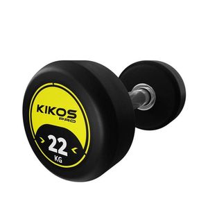 Dumbbell Rubber Kikos Pro 22kg - Preto