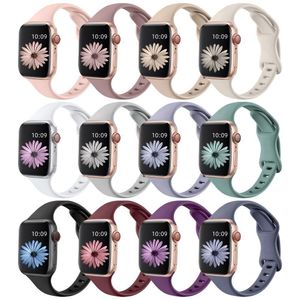 Pulseiras Slim Silicone P- Apple Watch, 12 Cores (pack 1)