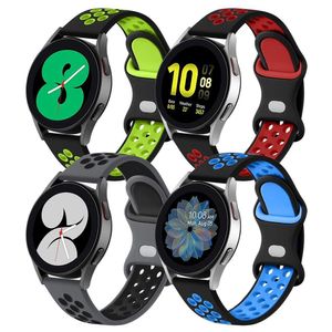 Kit 4 Pulseiras Para Galaxy Watch 4-7-active 2 (preto-azul, Preto-carvão, Preto-vermelho, Preto-verde)