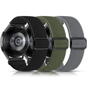 3 Pulseiras Elástica De Nylon Para Galaxy Watch 20mm (preto-verde Militar-cinza Escuro)