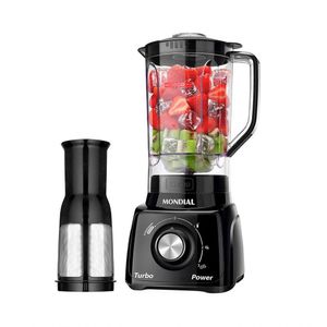 Liquidificador L99 Turbo Power 3 Velocidades E Pulsar 500w De Potência Mondial Preto 220v