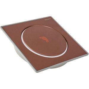 Ralo Grelha Quadrado Aquaplas Click Cobre 15x15cm