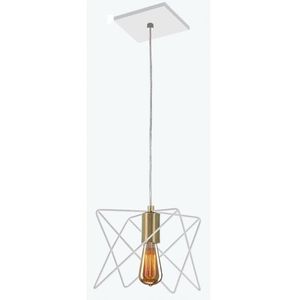 Pendente 1 Lâmpada Contemporaneo Triangular 60W Metal Pantoja 6189 Preto Bivolt