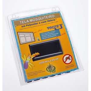 Tela Mosquiteiro Para Proteção Contra Mosquitos Janela Victoria Reggia Preta 1,25x2,05m