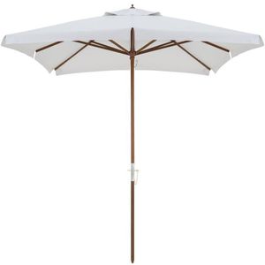 Ombrelone Central Belfix Bagum Premium Quadrado Sardenha 8 Varetas Branco 2,05m